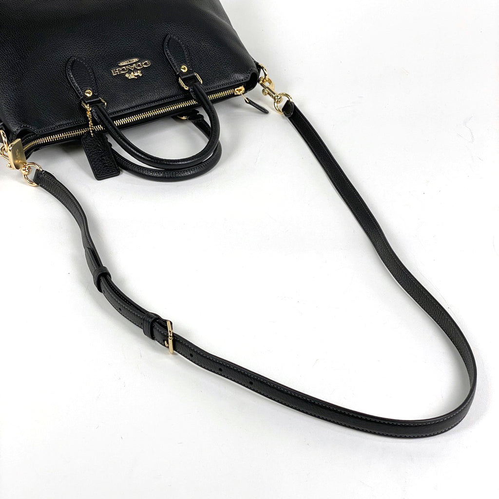 コーチ ロゴ ハンドバッグ 2WAY ショルダーバッグ ハンドバッグ レザー ブラック CR156 レディース 【中古】brbag