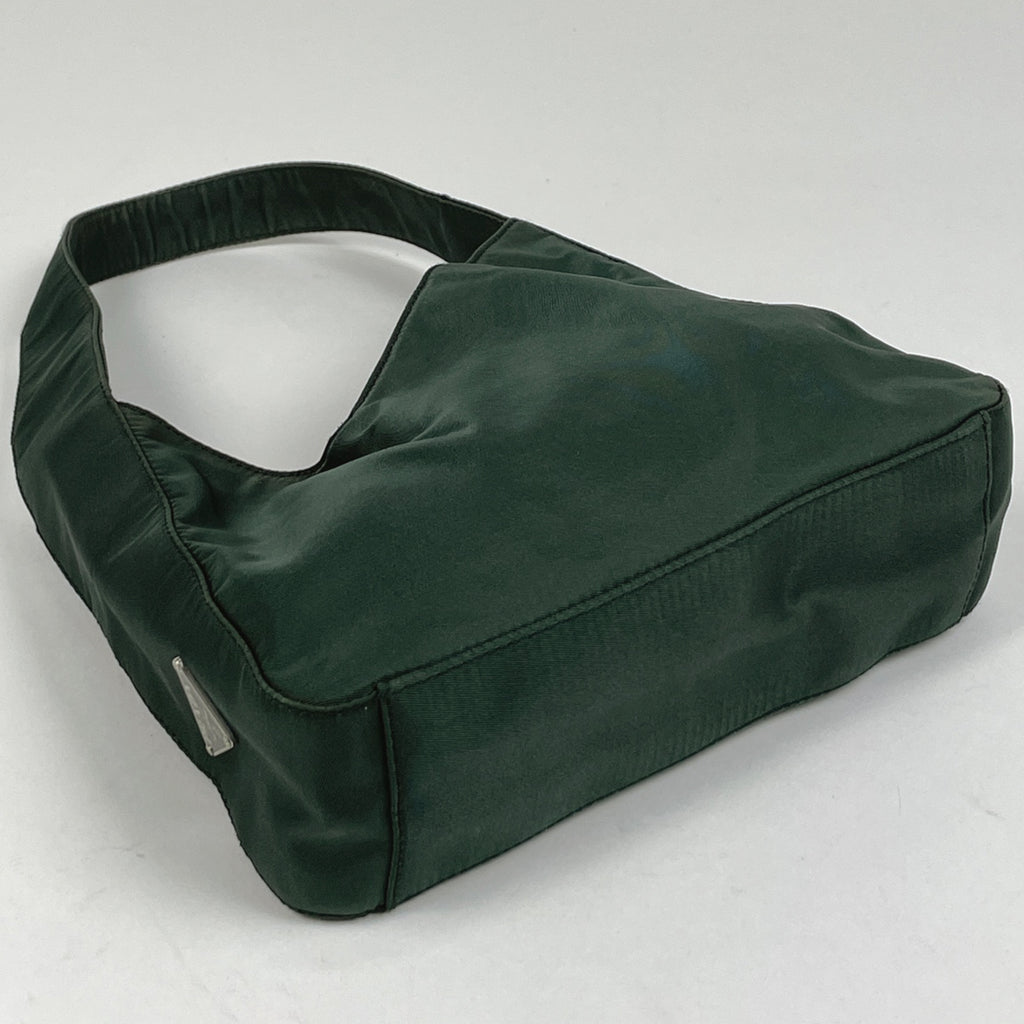 プラダ ロゴプレート ハンドバッグ 手提げ ハンドバッグ ナイロン グリーン レディース 【中古】brbag