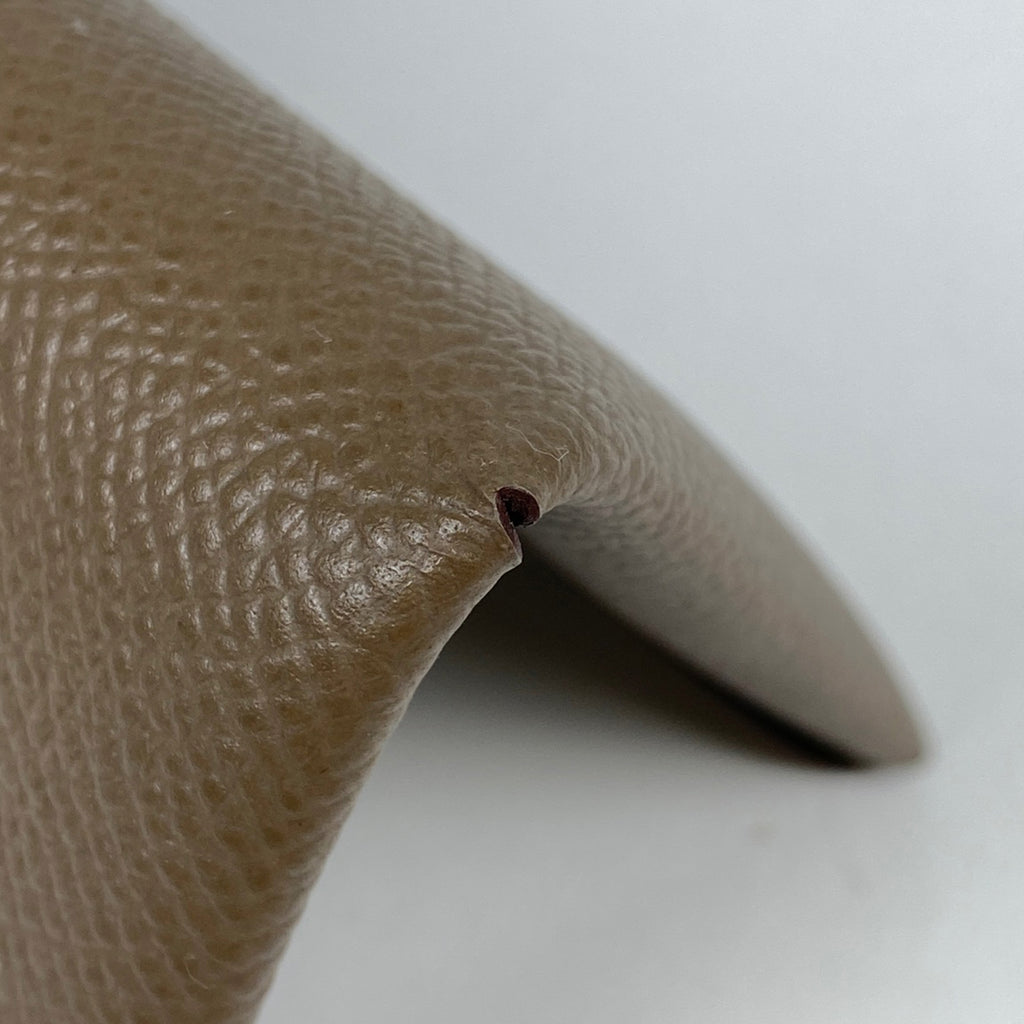 エルメス カルヴィ ヴェルソ カードケース ヴォーエプソン エトゥープ レディース 【中古】brbag