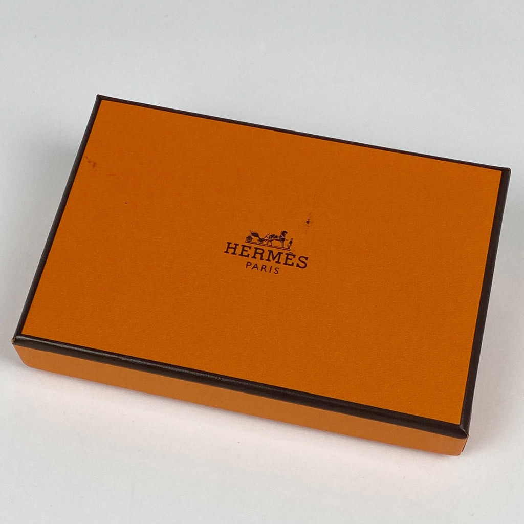 エルメス カルヴィ ヴェルソ カードケース ヴォーエプソン エトゥープ レディース 【中古】brbag