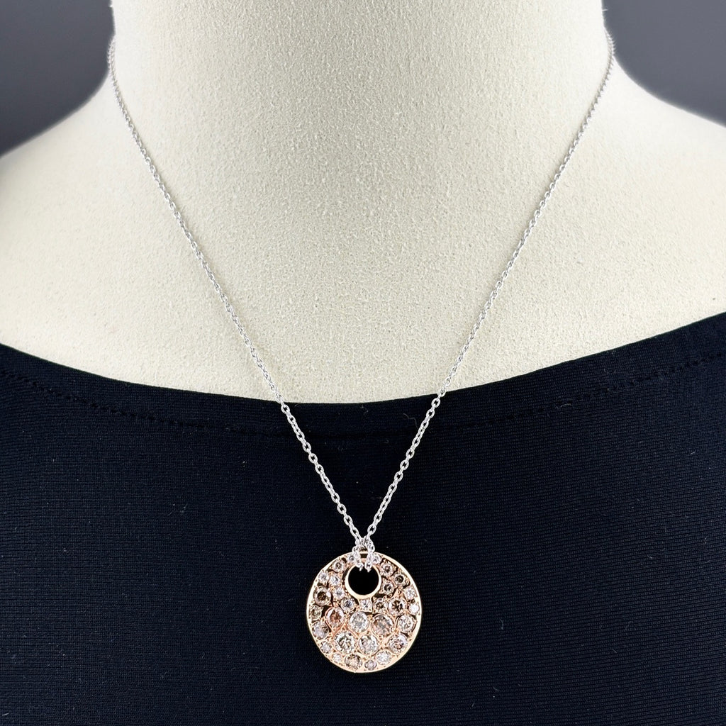 カシケイ メランジェ ペンダント WG ホワイトゴールド ネックレス メレダイヤ ネックレス K18 WG ダイヤモンド レディース ブランドジュエリー 【中古】brjwl