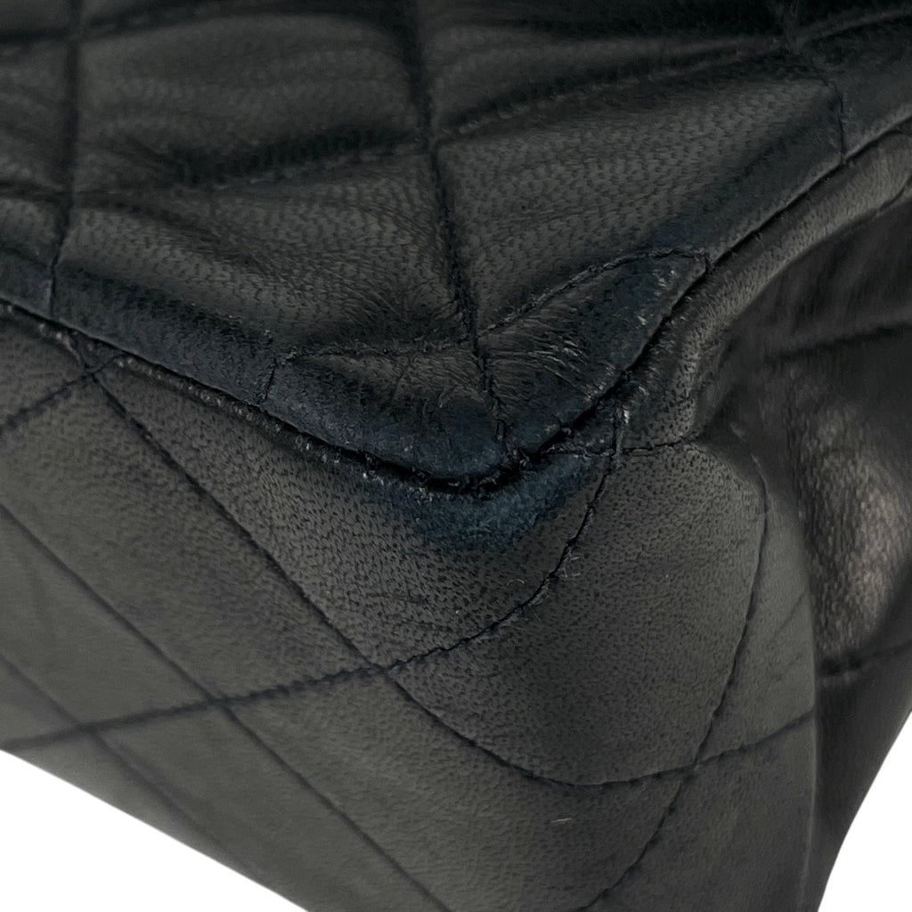 シャネル マトラッセ Wフラップ チェーン ショルダーバッグ ココマーク ショルダーバッグ レザー ブラック A01112 レディース 【中古】brbag