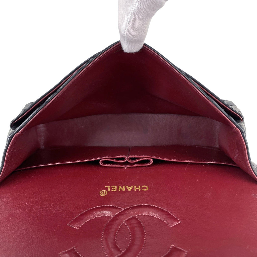 シャネル マトラッセ Wフラップ チェーン ショルダーバッグ ココマーク ショルダーバッグ レザー ブラック A01112 レディース 【中古】brbag