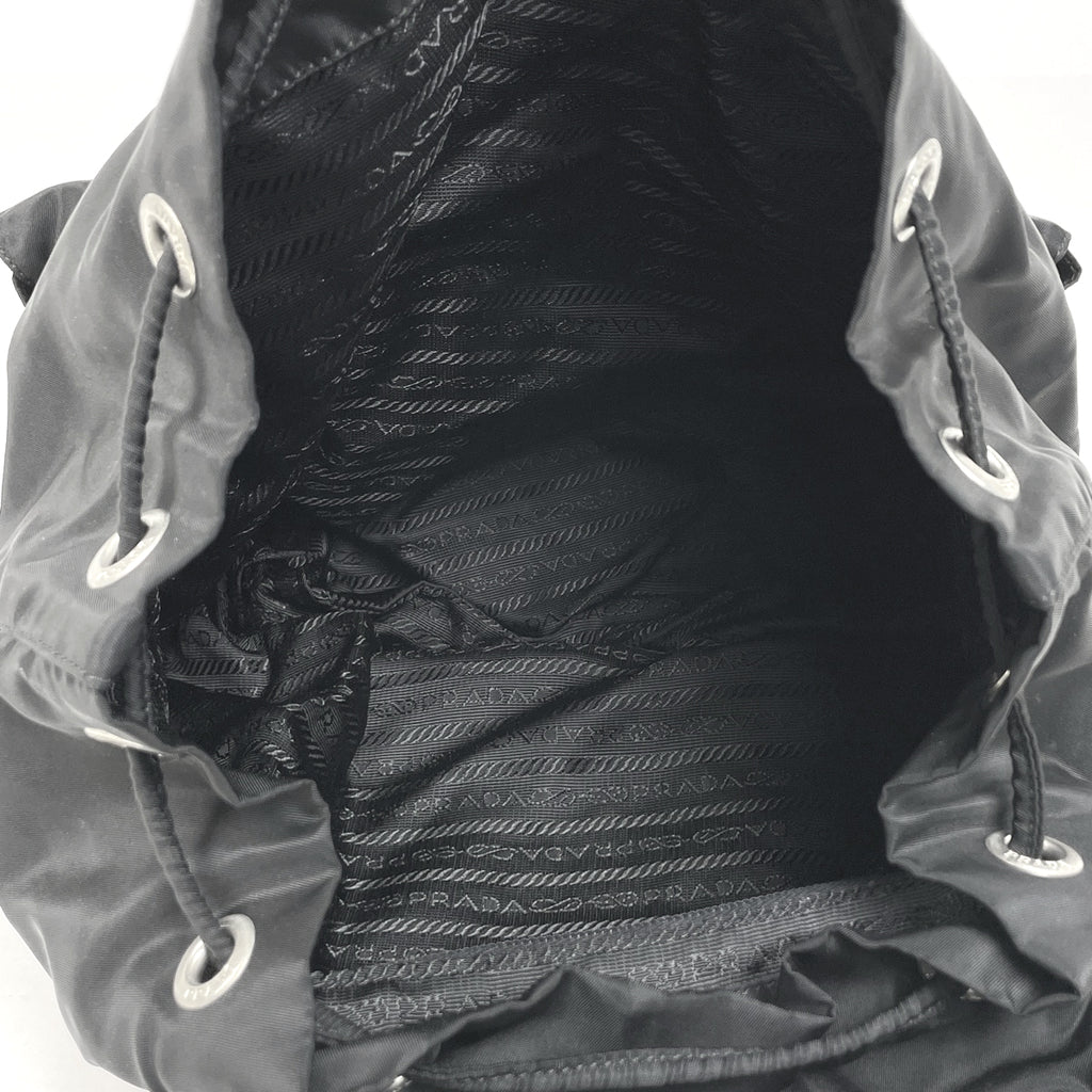 プラダ ロゴプレート リュックサック バッグパック リュック ナイロン ネロ(ブラック) レディース 【中古】brbag