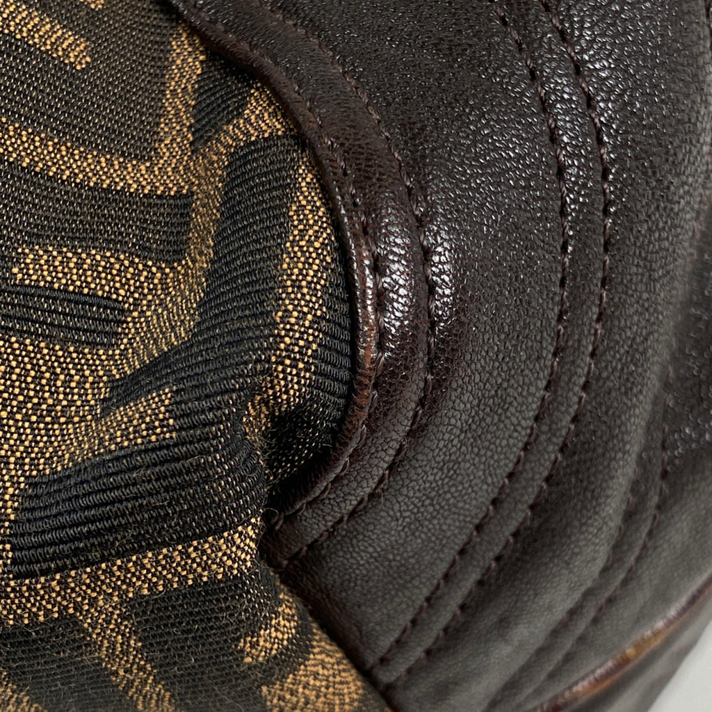 フェンディ ズッカ柄 スパイバッグ 手提げ ハンドバッグ キャンバス ブラウン 8BR511 レディース 【中古】brbag