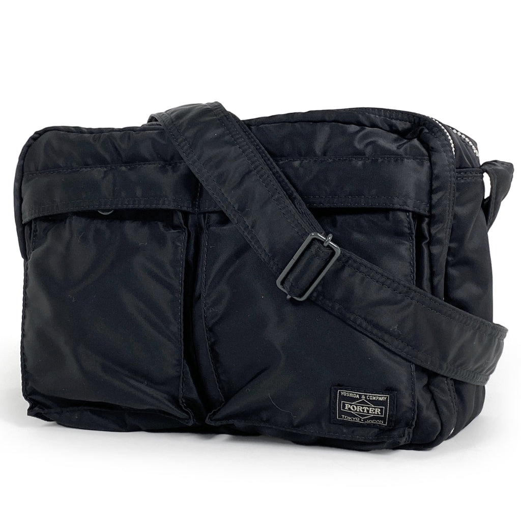 ポーター ロゴ ショルダーバッグ 斜め掛け ショルダーバッグ ナイロン ブラック レディース 【中古】brbag