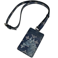 ルイ・ヴィトン サバンナ ポルト バッジ チャップマン ブラザーズ ゼブラ柄 パスケース モノグラム アンクル(ネイビー) M67902 メンズ 【中古】brbag