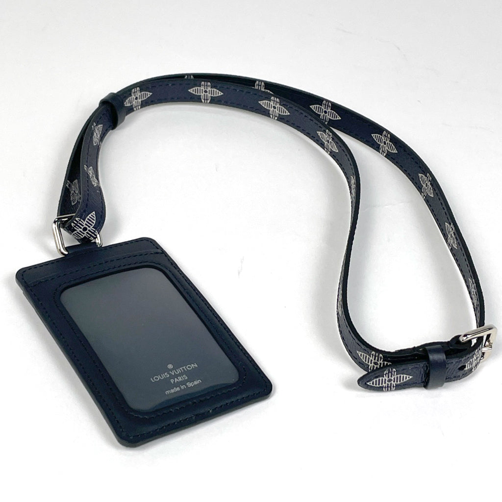 ルイ・ヴィトン パスケース サバンナ ポルト バッジ チャップマン ブラザーズ ゼブラ柄 モノグラム アンクル(ネイビー) M67902 メンズ 【中古】brbag