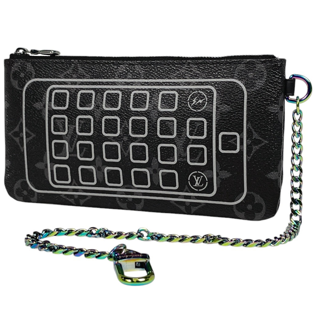 ルイ・ヴィトン フラッシュ iphone ポーチ 藤原ヒロシ アクセサリーポーチ モノグラムエクリプス ノワール(ブラック) M64433 レディース 【中古】brbag