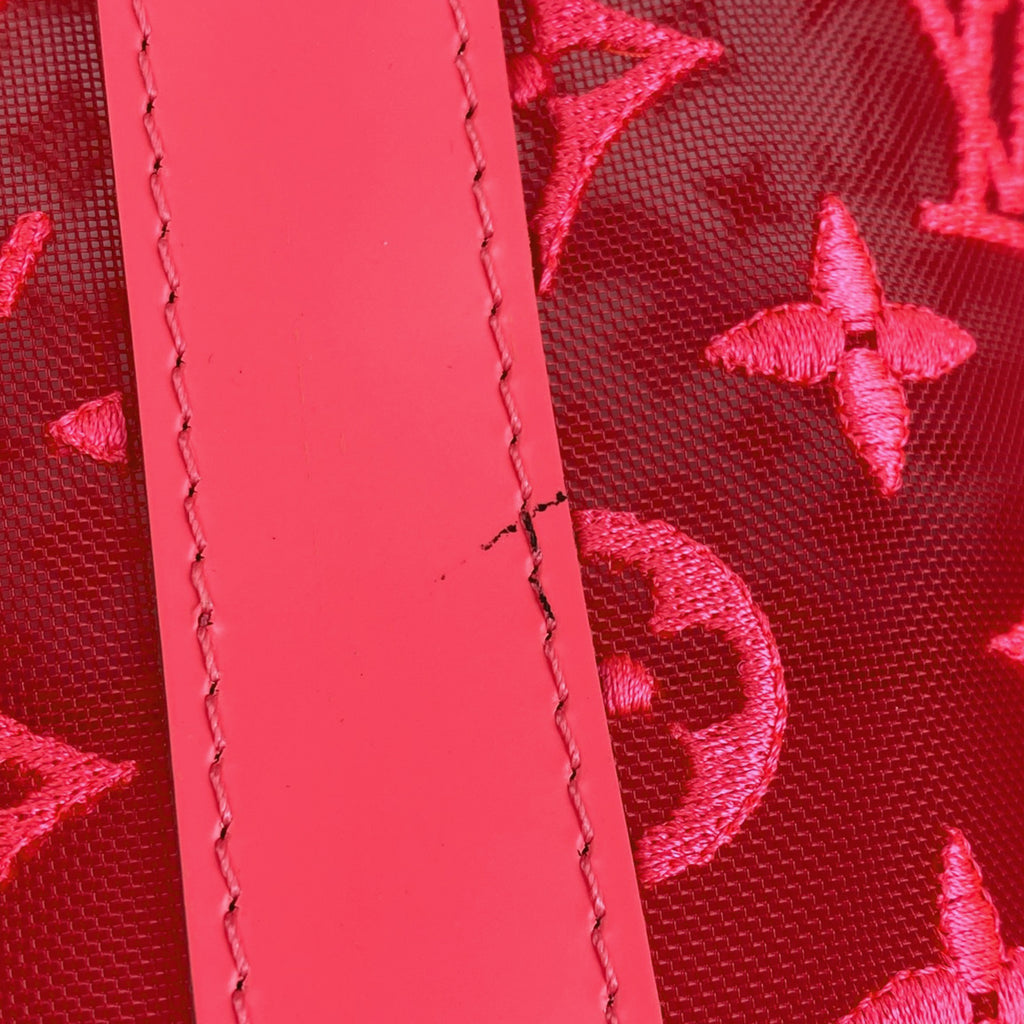 ルイ・ヴィトン キーポルバンドリエール 50 モノグラム シースルー メッシュ 2WAY ショルダーバッグ ボストンバッグ モノグラム ピンク M55267 レディース 【中古】brbag