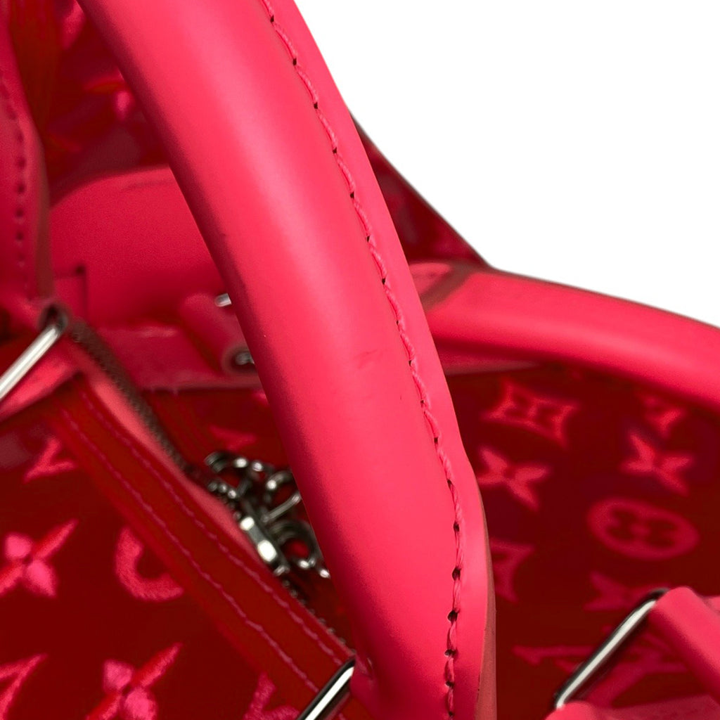 ルイ・ヴィトン キーポルバンドリエール 50 モノグラム シースルー メッシュ 2WAY ショルダーバッグ ボストンバッグ モノグラム ピンク M55267 レディース 【中古】brbag