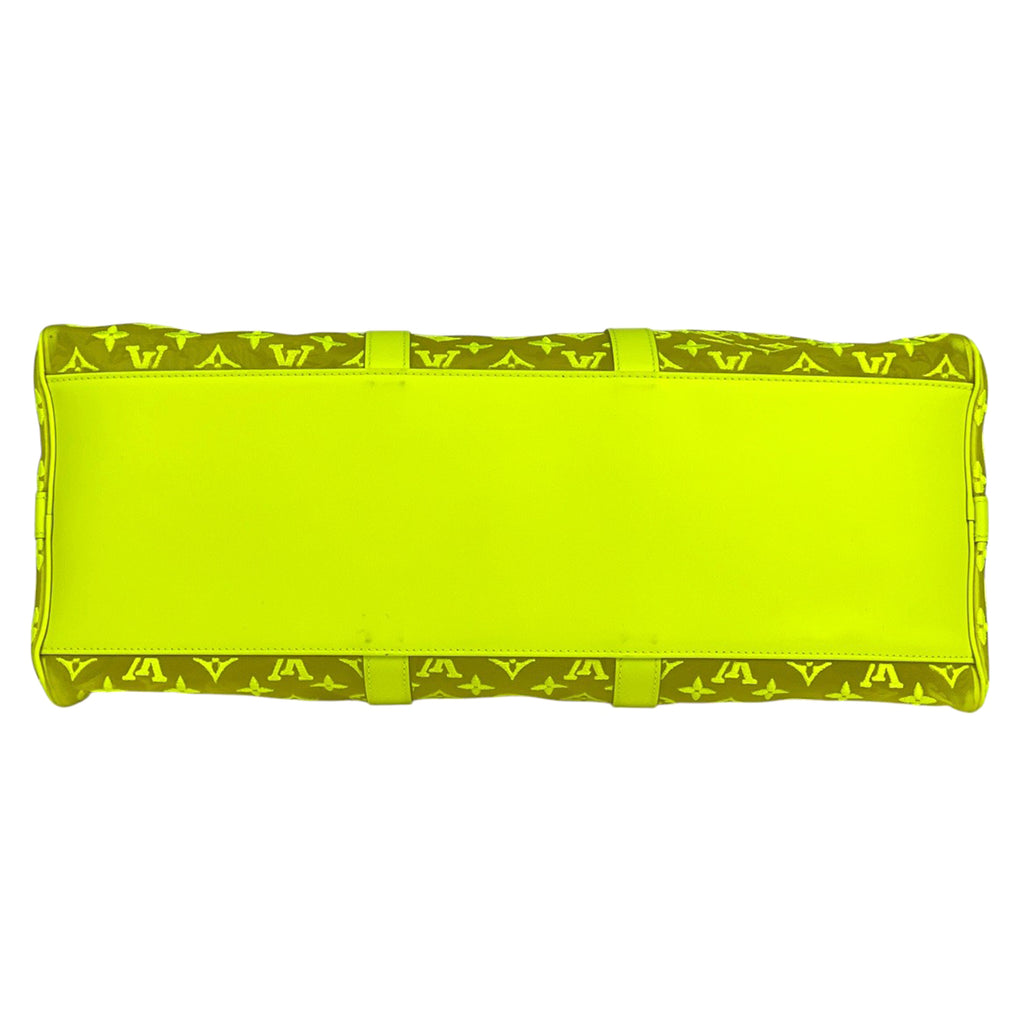 ルイ・ヴィトン キーポル バンドリエール 50 モノグラム シースルー ネオン メッシュ ボストンバッグ モノグラム イエロー M55380 レディース 【中古】brbag