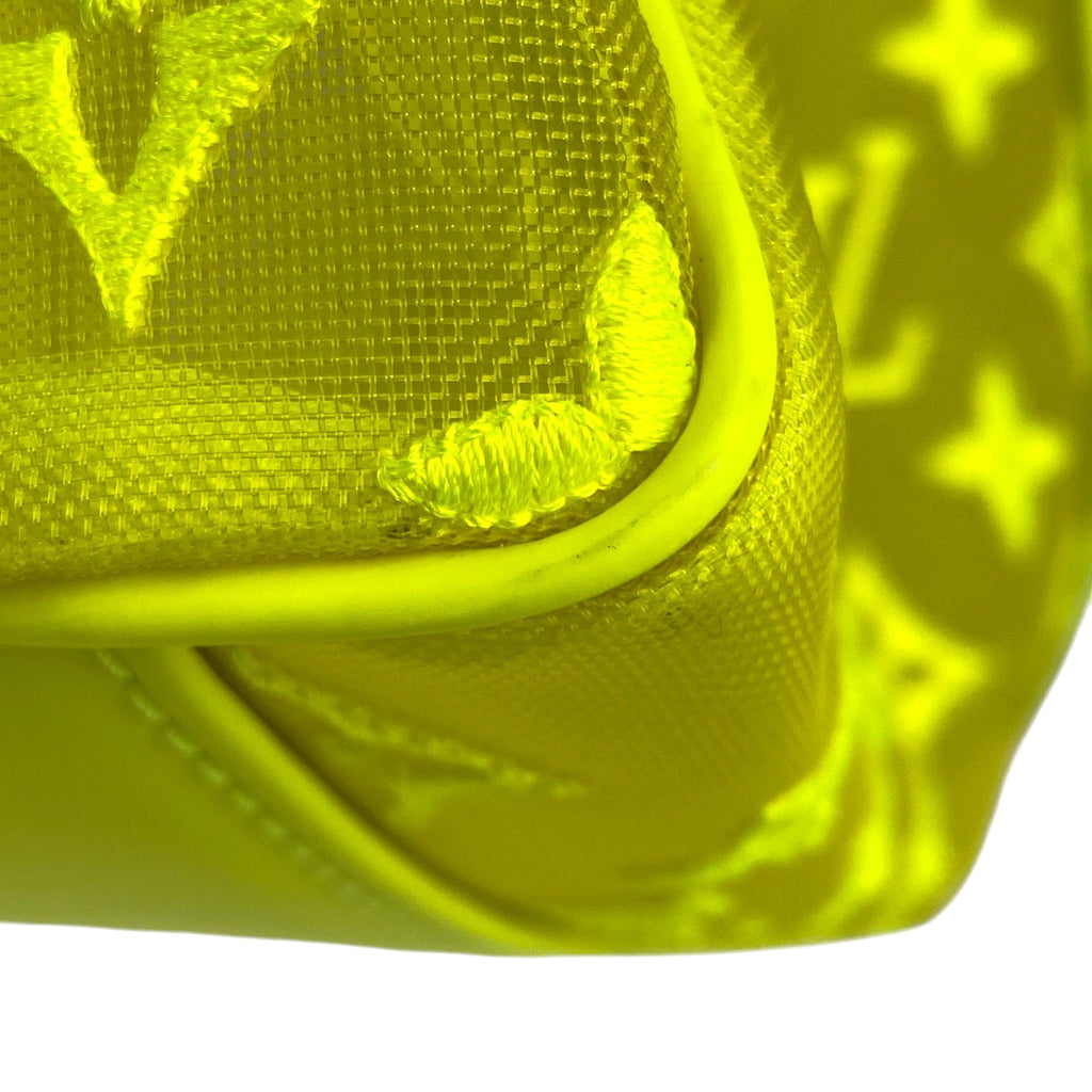 ルイ・ヴィトン キーポル バンドリエール 50 モノグラム シースルー ネオン メッシュ ボストンバッグ モノグラム イエロー M55380 レディース 【中古】brbag