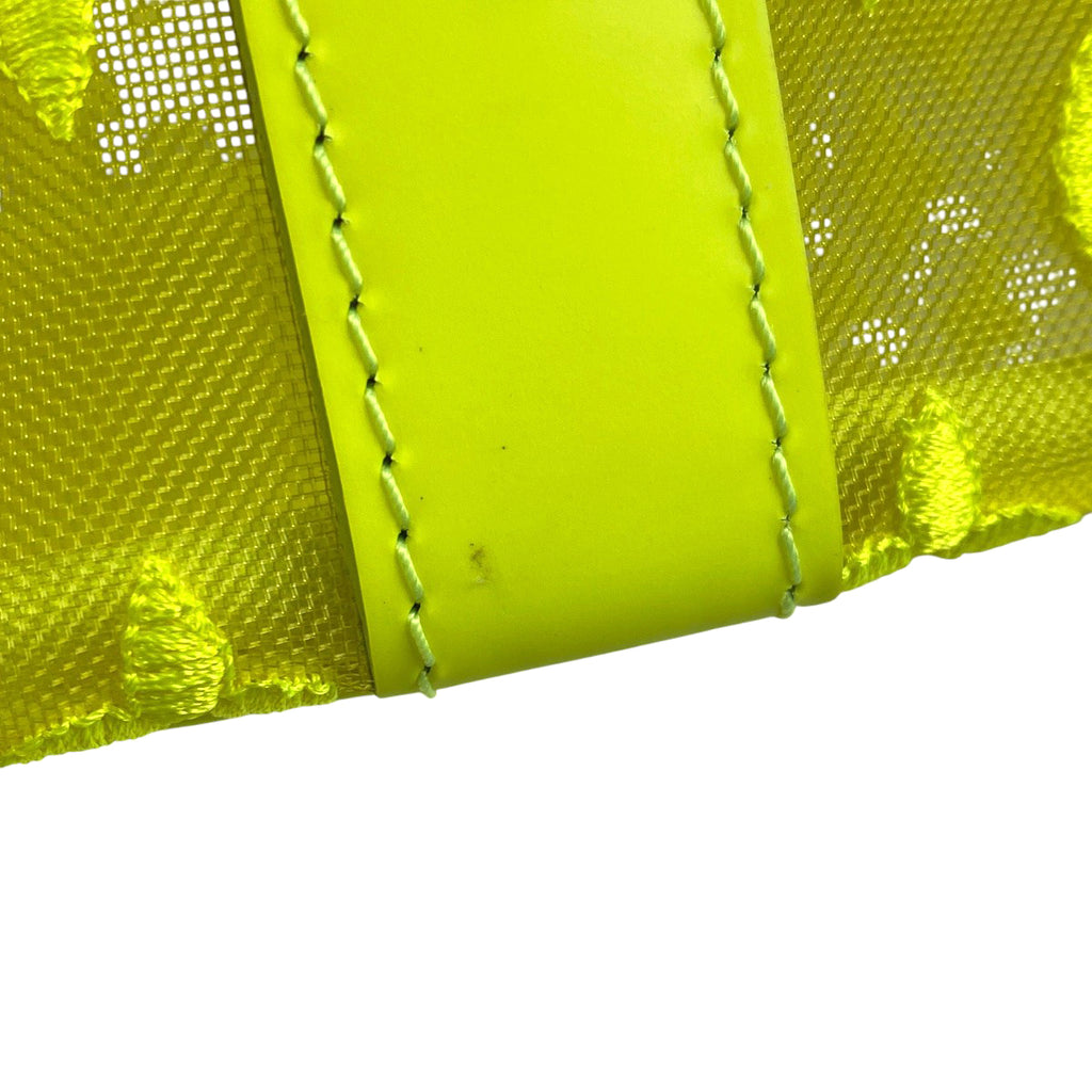 ルイ・ヴィトン キーポル バンドリエール 50 モノグラム シースルー ネオン メッシュ ボストンバッグ モノグラム イエロー M55380 レディース 【中古】brbag