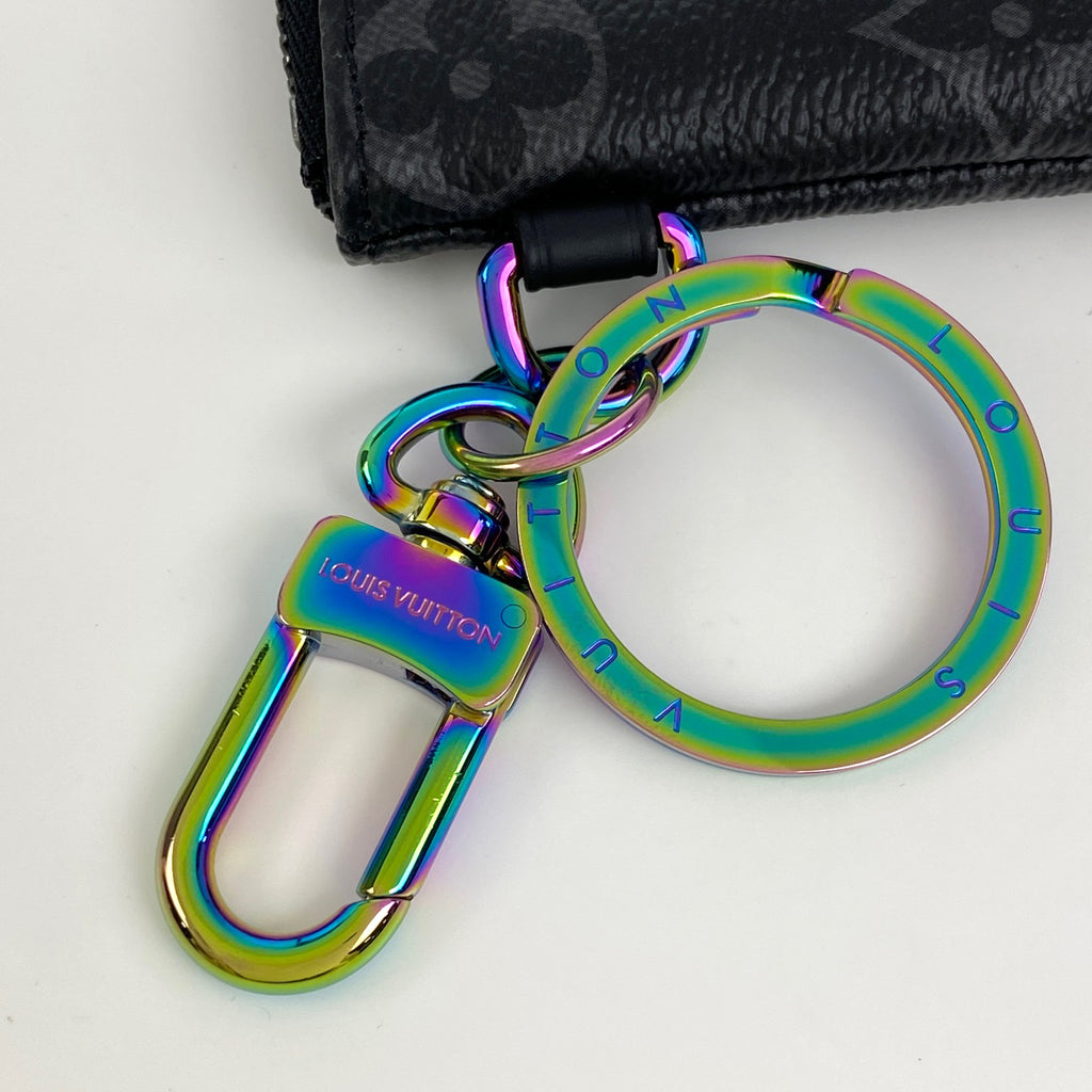 ルイ・ヴィトン スモールパース フラグメント ポーチ キーリング 藤原ヒロシ コインケース モノグラムエクリプス ブラック Ｍ64432 メンズ 【中古】brbag