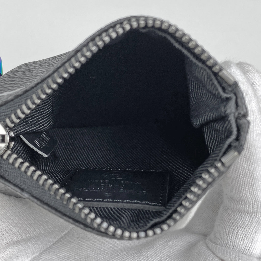 ルイ・ヴィトン スモールパース フラグメント ポーチ キーリング 藤原ヒロシ コインケース モノグラムエクリプス ブラック Ｍ64432 メンズ 【中古】brbag