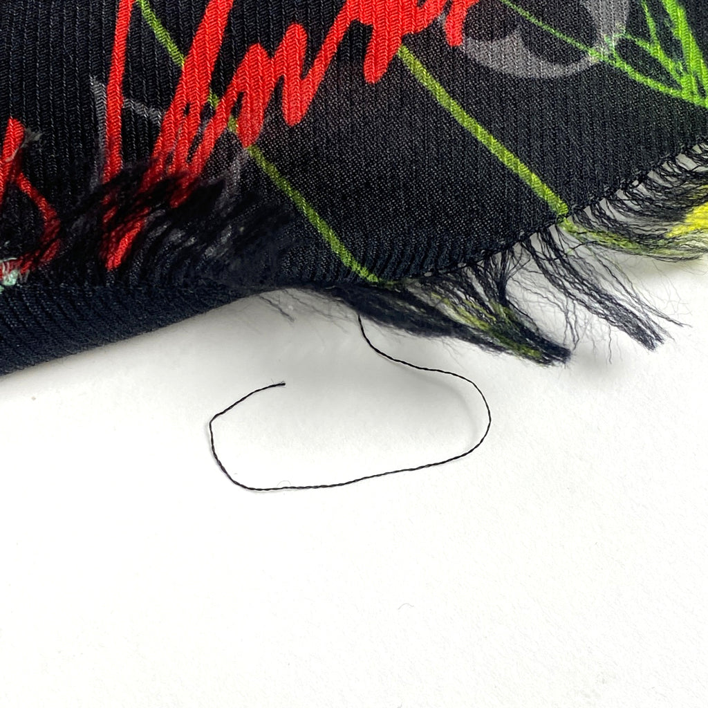 ルイ・ヴィトン エトール モノグラム エクリプス フォリアージュ フラワー ストール ショール コットン シルク ブラック マルチカラー レディース 【中古】brbag