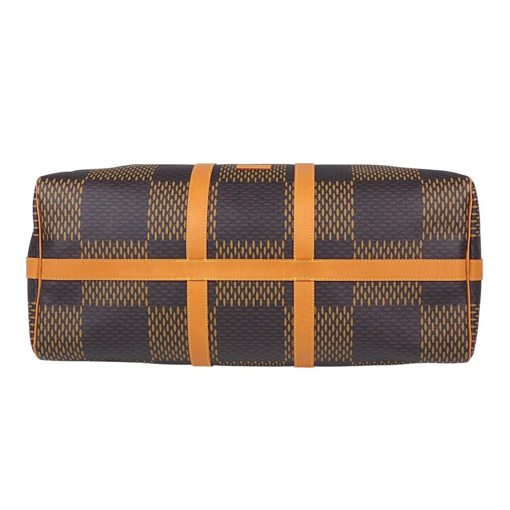 ルイ・ヴィトン キーポル バンドリエール 50 ダミエ ジャイアント NIGOコラボ 2WAY ショルダーバッグ ボストンバッグ ダミエ ブラウン N40360 レディース 【中古】brbag