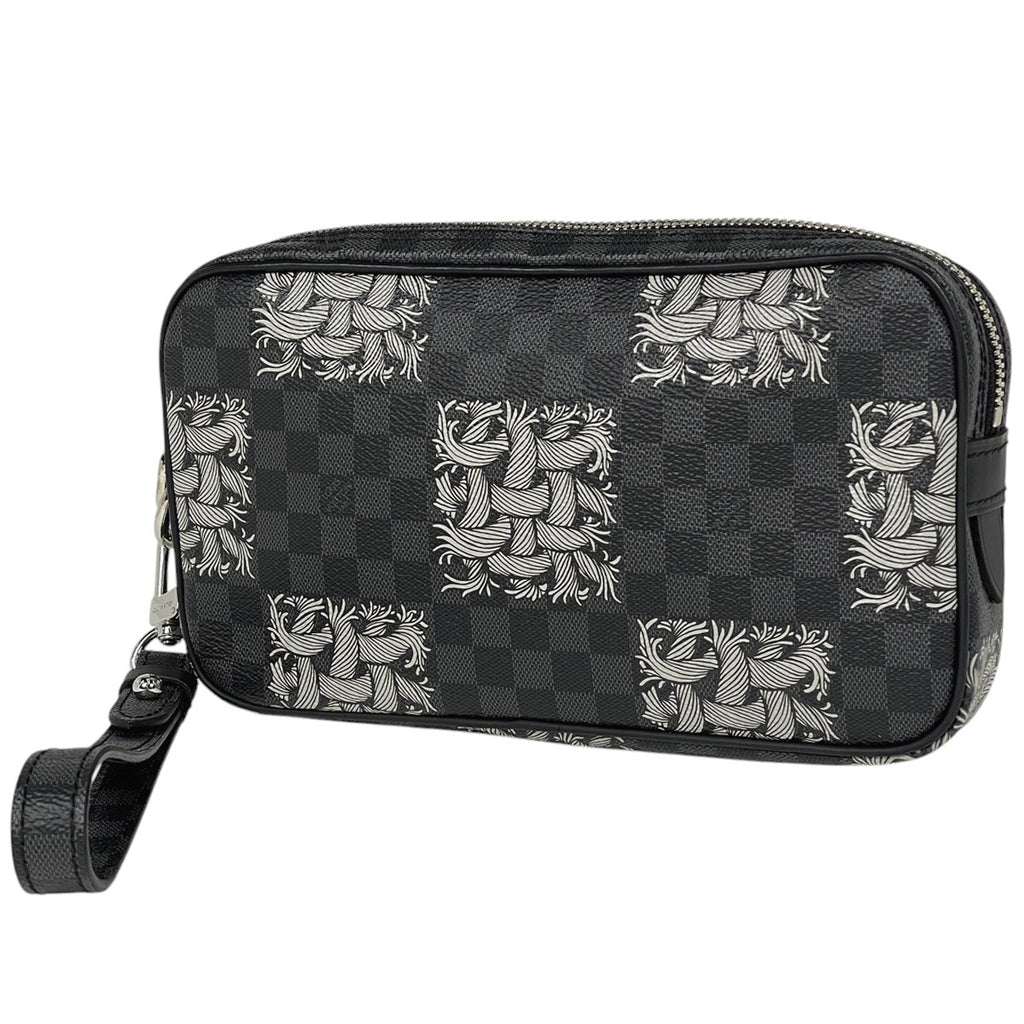 ルイ・ヴィトン ポシェット ヴォルガ クリストファーネメスコラボ セカンドバッグ ダミエグラフィット ノワール(ブラック) N61228 レディース 【中古】brbag