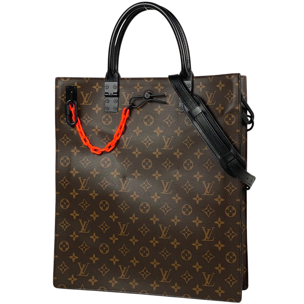 ルイ・ヴィトン サックプラ 2WAY ショルダーバッグ ハンドバッグ ソーラーレイ チェーン トートバッグ モノグラム ブラウン M44475 メンズ 【中古】brbag