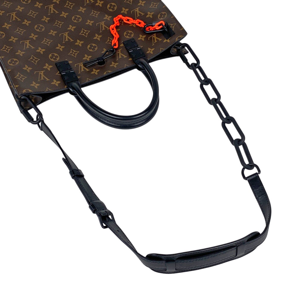 ルイ・ヴィトン サックプラ 2WAY ショルダーバッグ ハンドバッグ ソーラーレイ チェーン トートバッグ モノグラム ブラウン M44475 メンズ 【中古】brbag