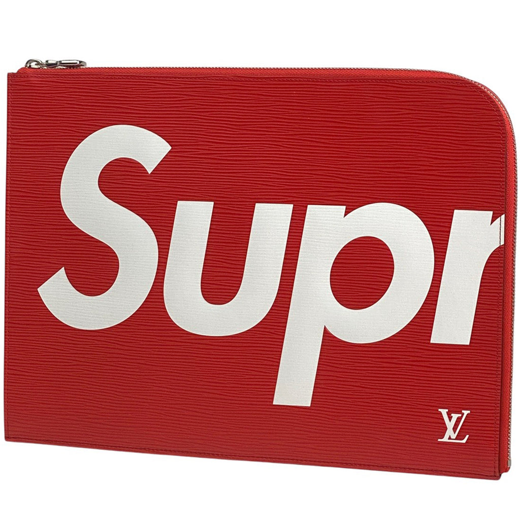 ルイ・ヴィトン ポシェットジュール GM シュプリーム Supreme ドキュメントケース クラッチバッグ エピ レッド M67722 メンズ 【中古】brbag