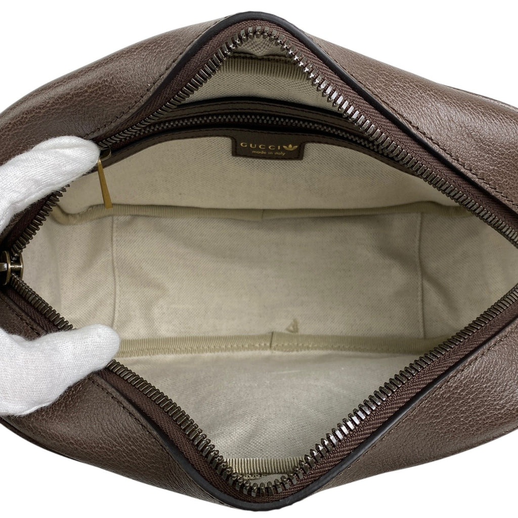 グッチ GGクリスタル ショルダーバッグ アディダス シェリーライン ウェブ 斜め掛け ショルダーバッグ コーティングキャンバス ブラウン 702427 レディース 【中古】brbag