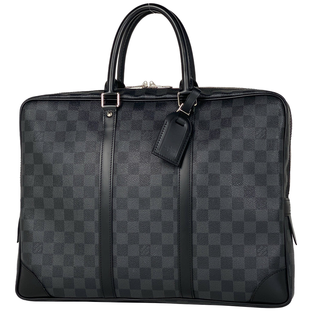 ルイ・ヴィトン ポルトドキュマン ヴォワヤージュ ブリーフケース ビジネスバッグ ダミエグラフィット ノワール(ブラック) N41125 レディース 【中古】brbag