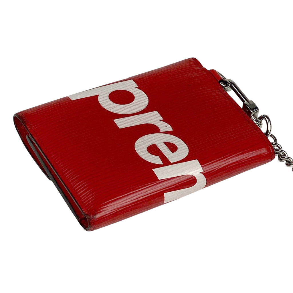 ルイ・ヴィトン CH.CP ウォレット シュプリーム Supreme チェーン 三つ折り財布 エピ レッド M67755 メンズ 【中古】brbag