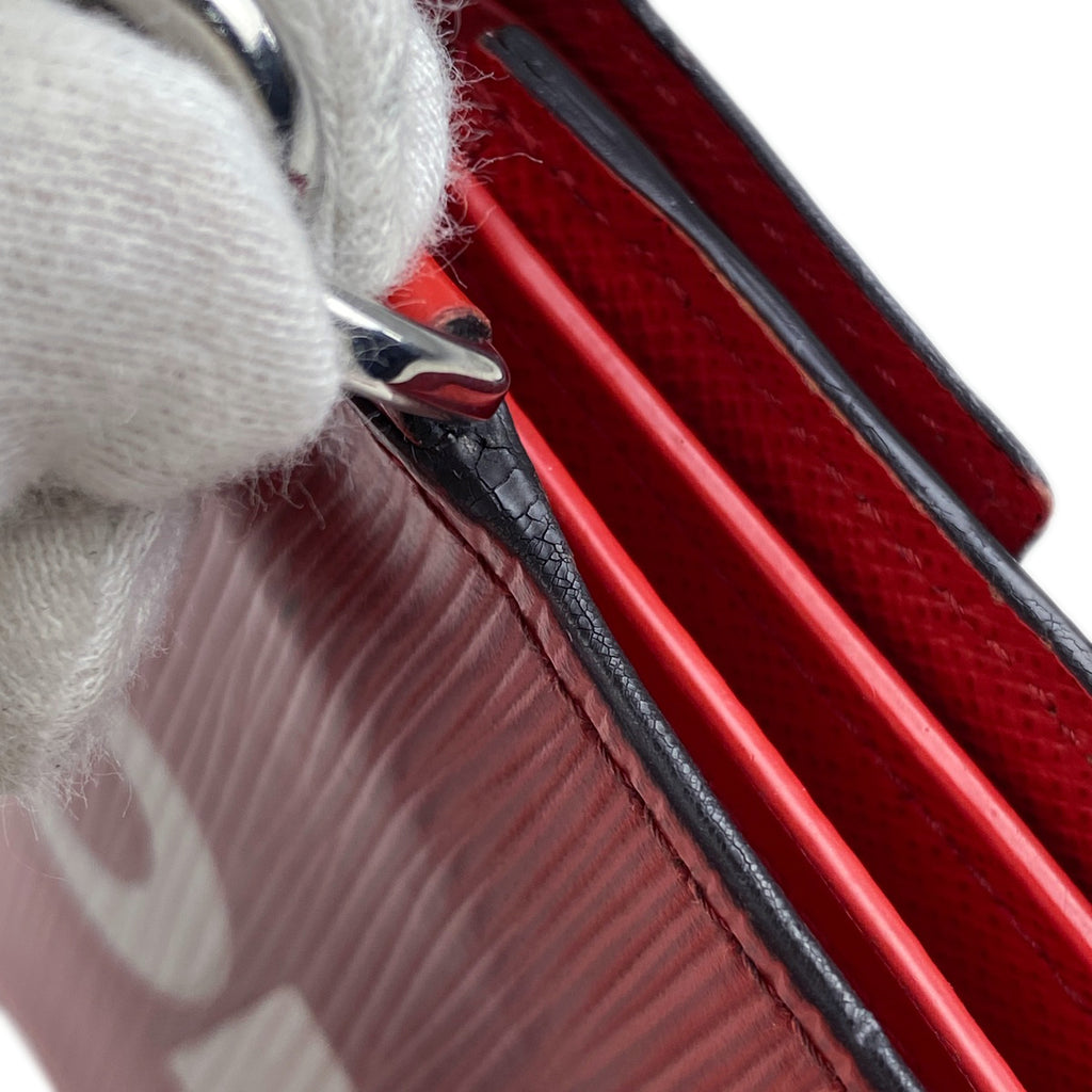 ルイ・ヴィトン CH.CP ウォレット シュプリーム Supreme チェーン 三つ折り財布 エピ レッド M67755 メンズ 【中古】brbag