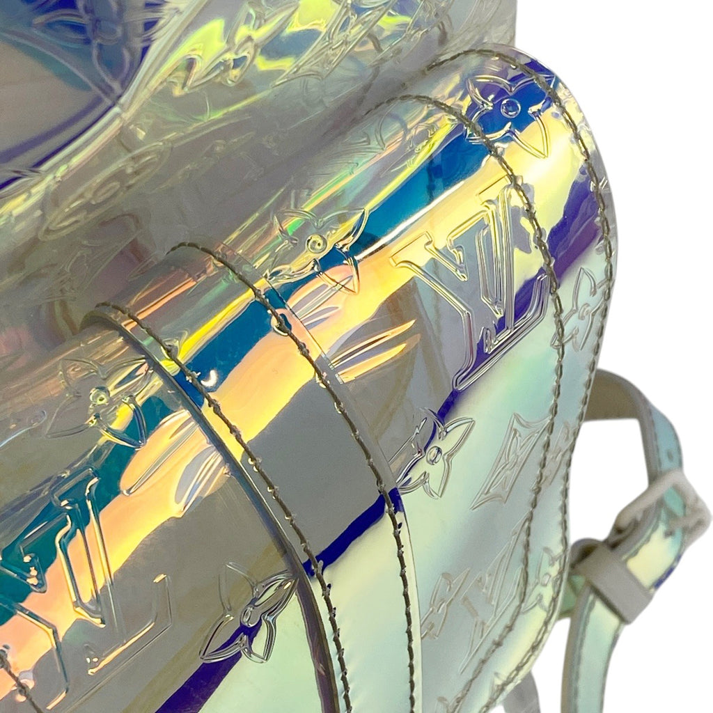 ルイ・ヴィトン クリストファー GM モノグラムプリズム エンボス リュック PVC クリア アイボリー M44766 レディース 【中古】brbag