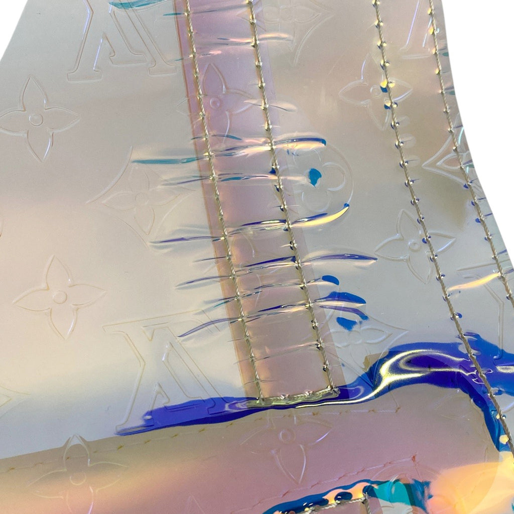 ルイ・ヴィトン クリストファー GM モノグラムプリズム エンボス リュック PVC クリア アイボリー M44766 レディース 【中古】brbag