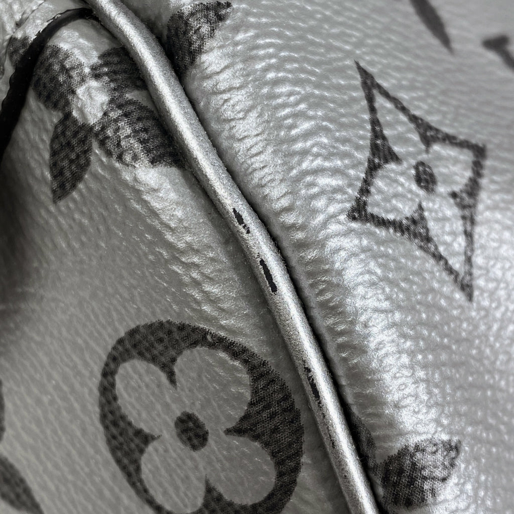 ルイ・ヴィトン キーポル バンドリエール50 モノグラムリフレクト 2WAY ショルダーバッグ ボストンバッグ モノグラム シルバー M43848 レディース 【中古】brbag