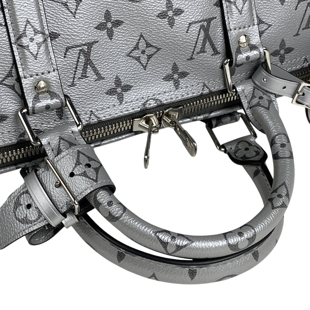 ルイ・ヴィトン キーポル バンドリエール50 モノグラムリフレクト 2WAY ショルダーバッグ ボストンバッグ モノグラム シルバー M43848 レディース 【中古】brbag
