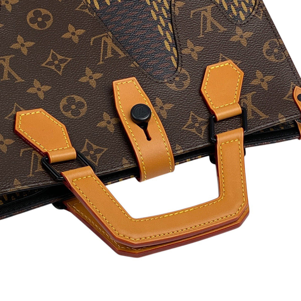 ルイ・ヴィトン ミニトート ヴァージルアブロー NIGO 2WAY ショルダーバッグ ジャイアント トートバッグ ダミエ ブラウン N40355 レディース 【中古】brbag