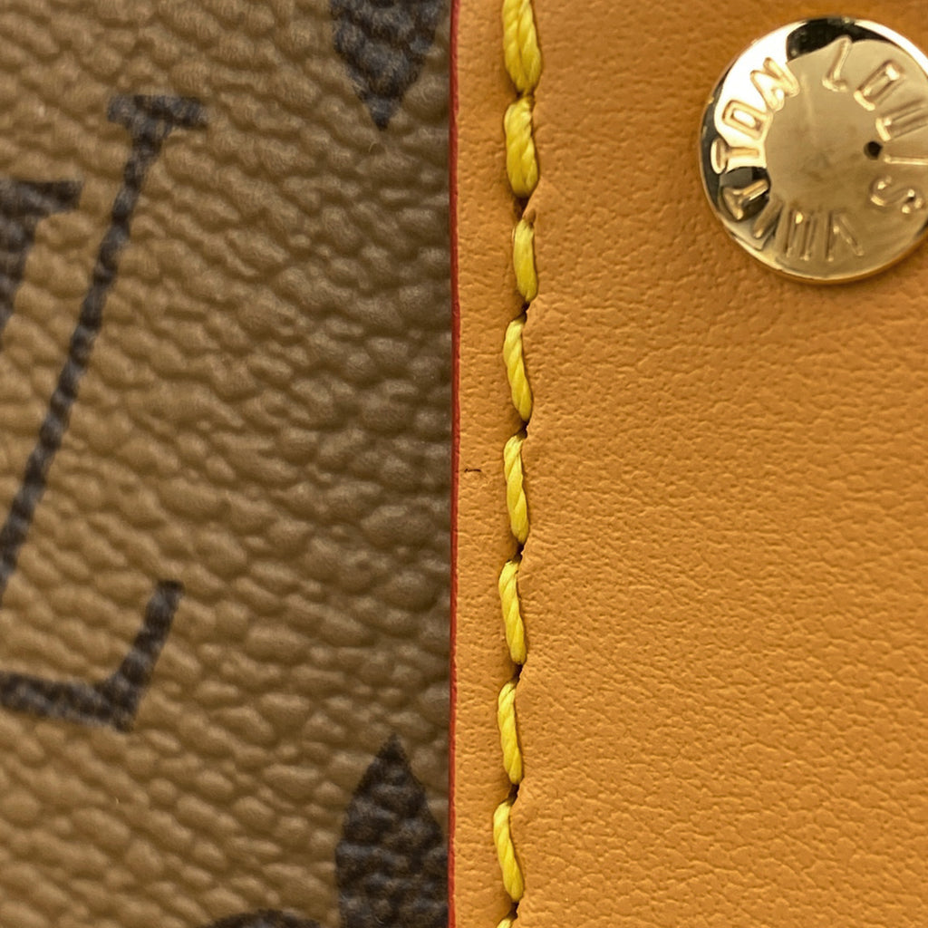 ルイ・ヴィトン ランドネ メッセンジャー モノグラムストライプ NIGO 巾着型 ショルダーバッグ モノグラム ブラウン M45968 メンズ 【中古】brbag