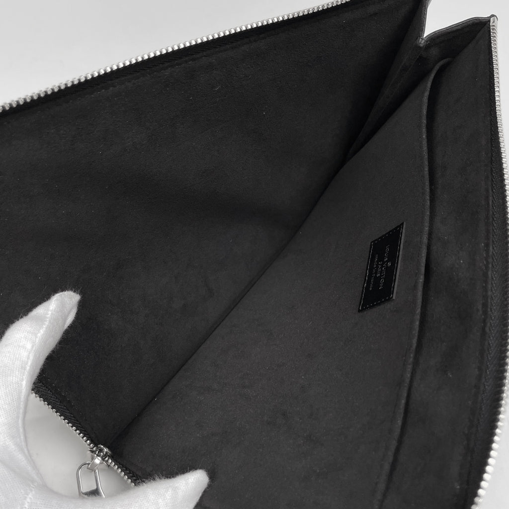 ルイ・ヴィトン ポシェット ジュールPM クラッチバッグ ポーチ L字ファスナー セカンドバッグ レザー ノワール(ブラック) R99303 メンズ 【中古】brbag