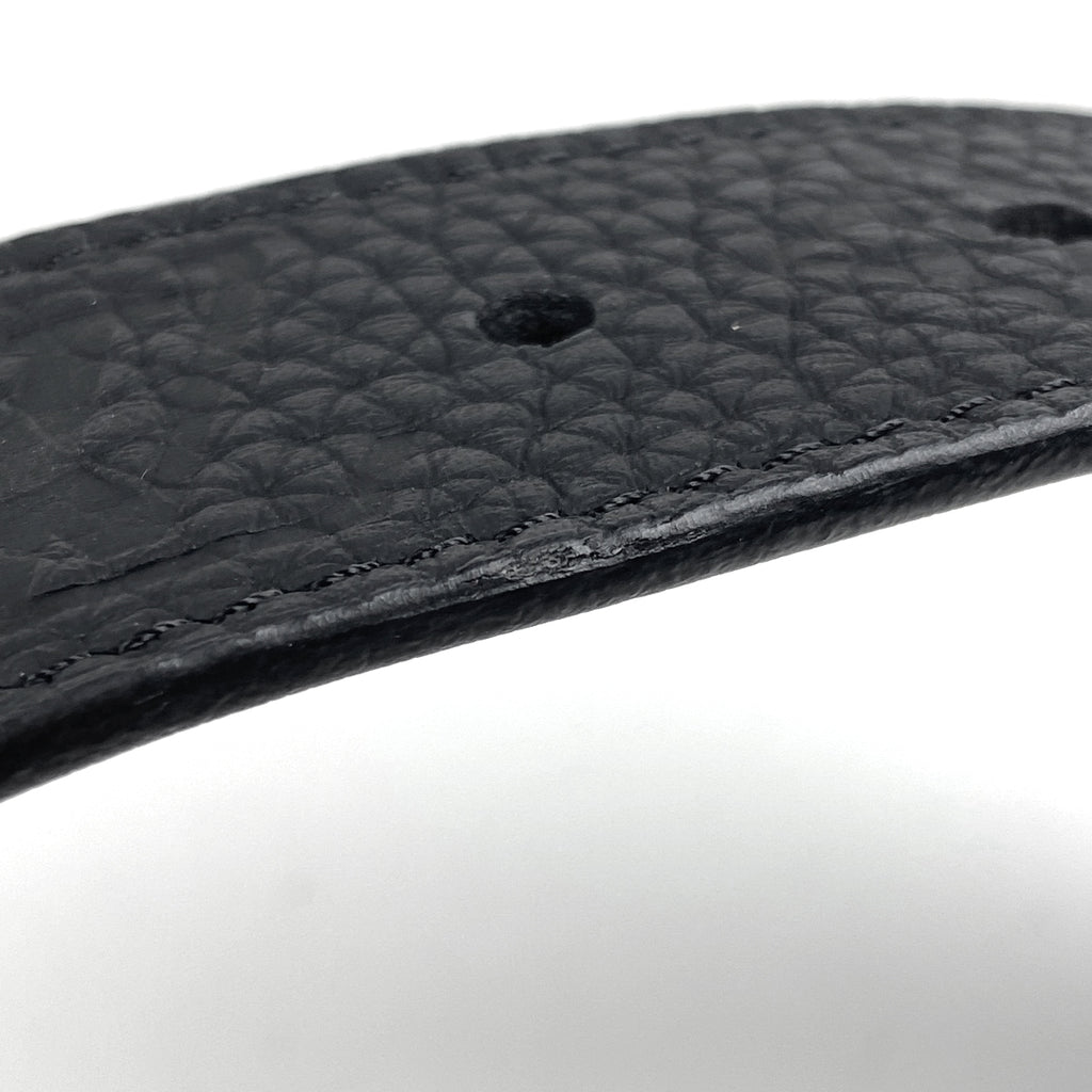 ルイ・ヴィトン サンチュール シグネチャー チェーン ベルト モノグラム ベルト レザー ブラック メンズ 【中古】brbag