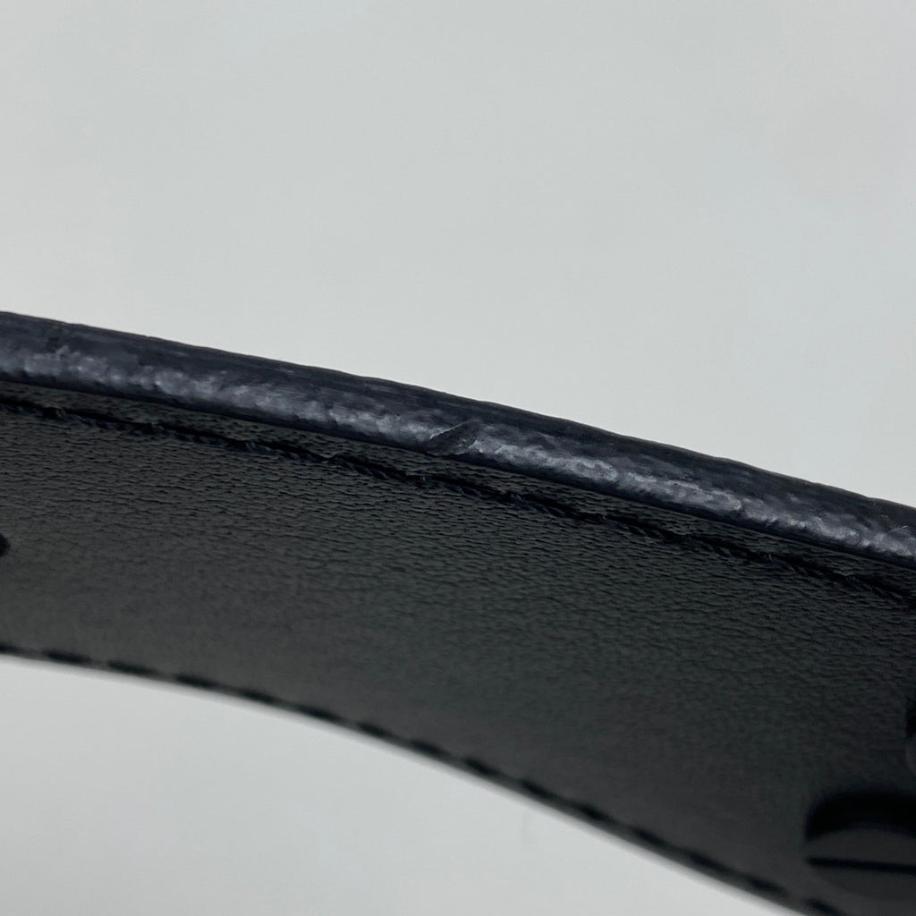 ルイ・ヴィトン サンチュール シグネチャー チェーン ベルト モノグラム ベルト レザー ブラック メンズ 【中古】brbag