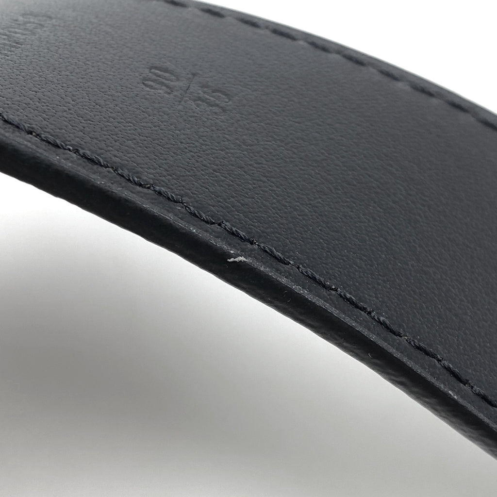 ルイ・ヴィトン サンチュール シグネチャー チェーン ベルト モノグラム ベルト レザー ブラック メンズ 【中古】brbag