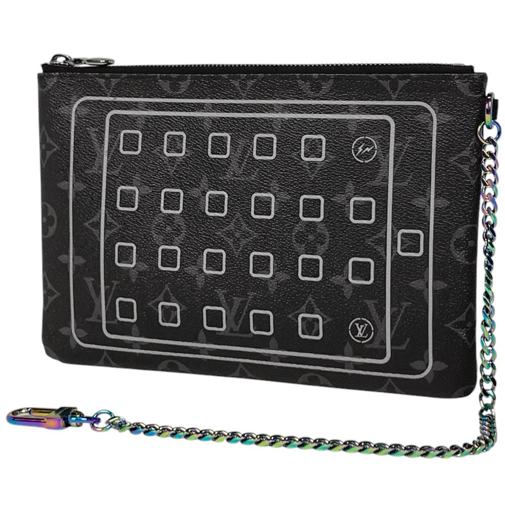 ルイ・ヴィトン フラッシュ IPADポーチ 藤原ヒロシ アクセサリーポーチ モノグラムエクリプス ノワール(ブラック) M64449 レディース 【中古】brbag