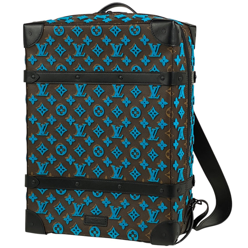 ルイ・ヴィトン ソフトトランク バックパック PM 手提げ リュック モノグラム ブラウン ブルー M45077 レディース 【中古】brbag
