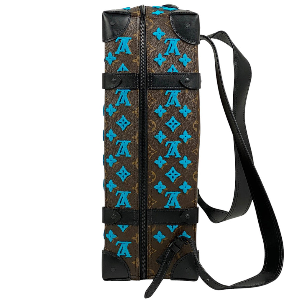 ルイ・ヴィトン ソフトトランク バックパック PM 手提げ リュック モノグラム ブラウン ブルー M45077 レディース 【中古】brbag