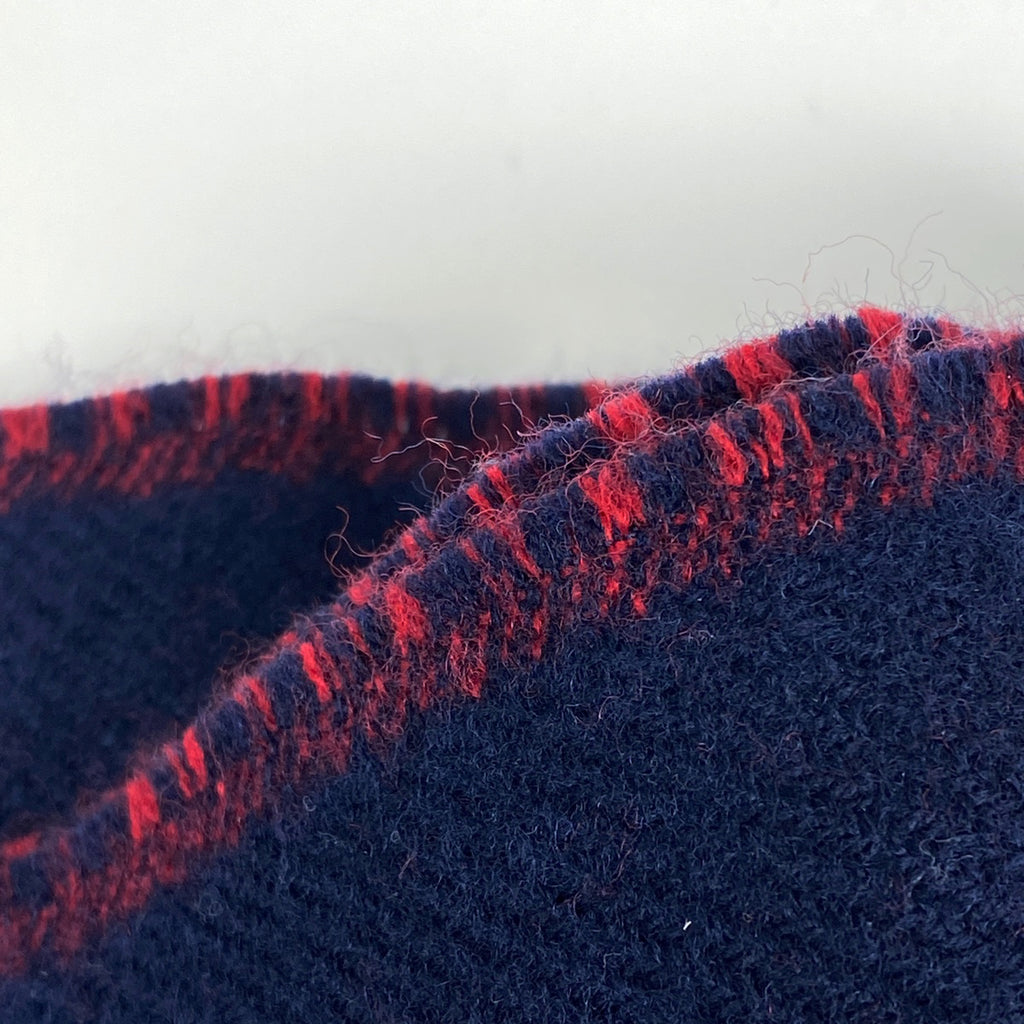 クリスチャンディオール ロゴ ストール ショーンステューシー カプセルコレクション ストール ウール ネイビー レッド レディース 【中古】brbag