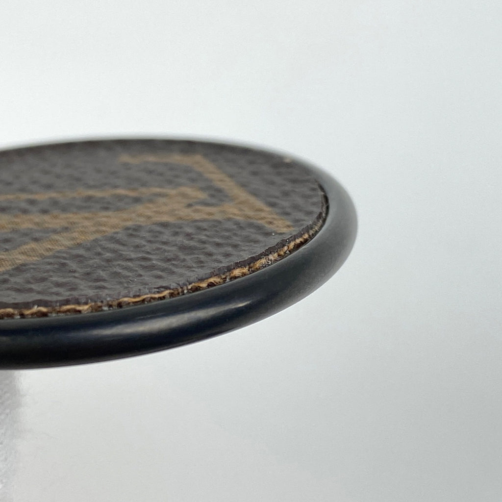 ルイ・ヴィトン ポルト クレ キーチェーン キーリング モノグラム バッグチャーム プラスチック メタル ブラック オレンジ MP2296 メンズ 【中古】brbag