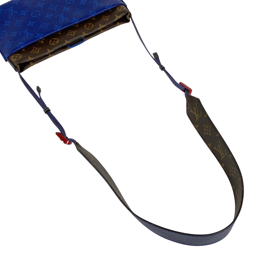 ルイ・ヴィトン スプリット サコッシュ キム ジョーンズ パシフィック ショルダーバッグ モノグラム コバルト(ブルー) M43854 メンズ 【中古】brbag