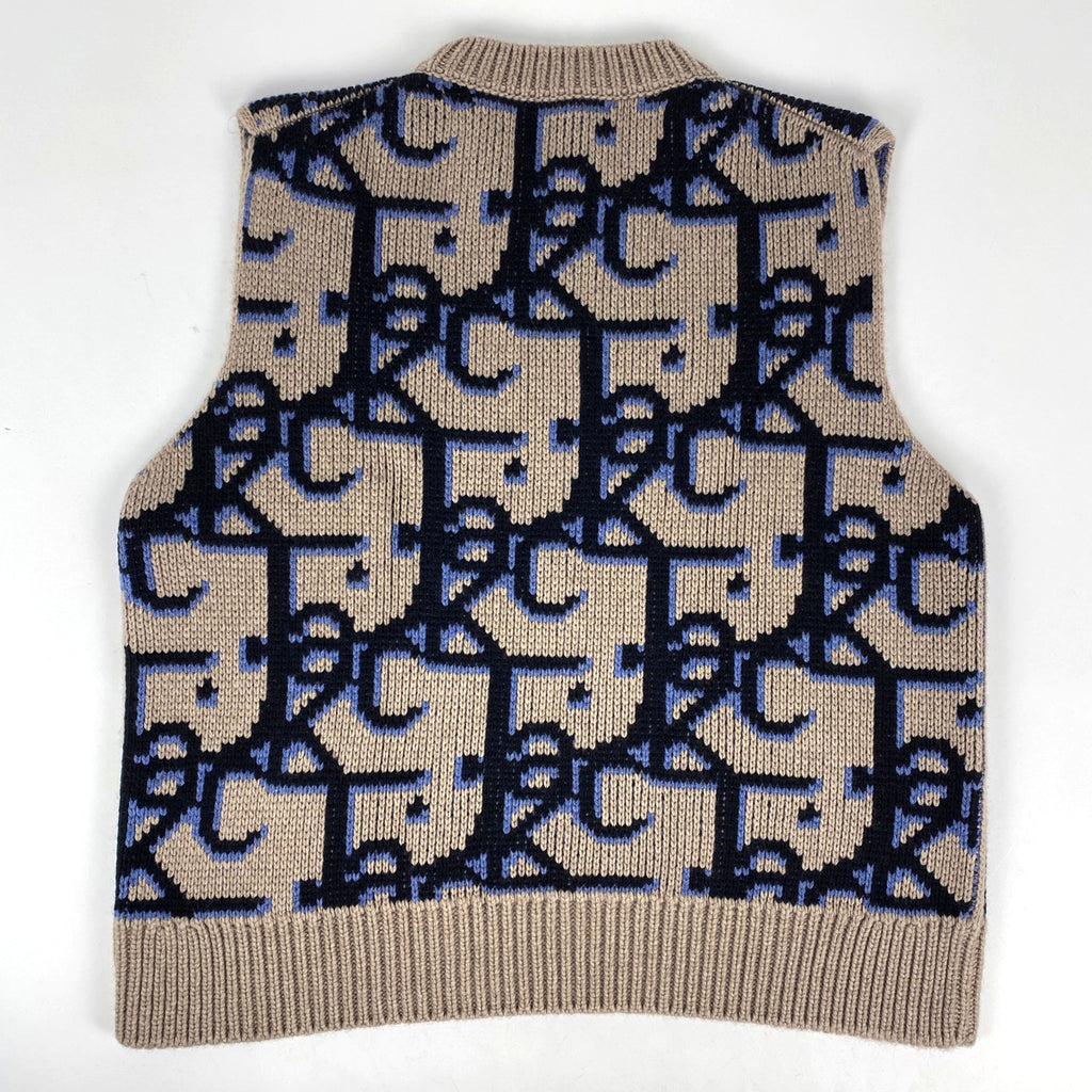 クリスチャンディオール カクタス ジャック ニットベスト トラヴィス スコット セーター トップス ベスト カシミヤ ベージュ ブラック メンズ 【中古】brapp