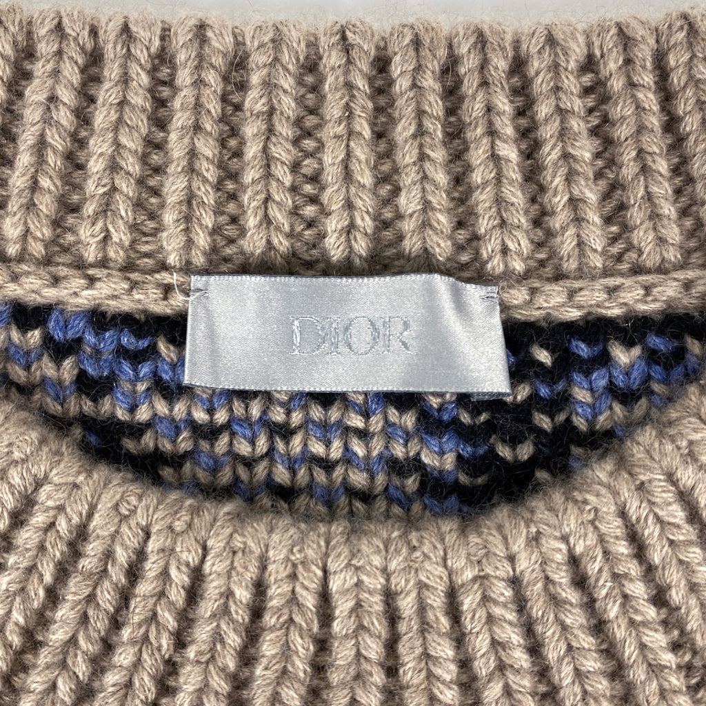 クリスチャンディオール カクタス ジャック ニットベスト トラヴィス スコット セーター トップス ベスト カシミヤ ベージュ ブラック メンズ 【中古】brapp