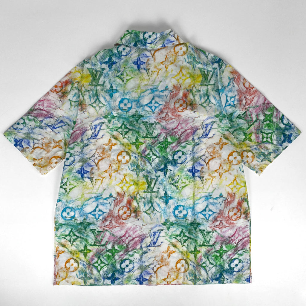 ルイ・ヴィトン パステル モノグラム 半袖シャツ ロゴ LV トップス 半袖シャツ コットン グリーン マルチカラー メンズ 【中古】brapp