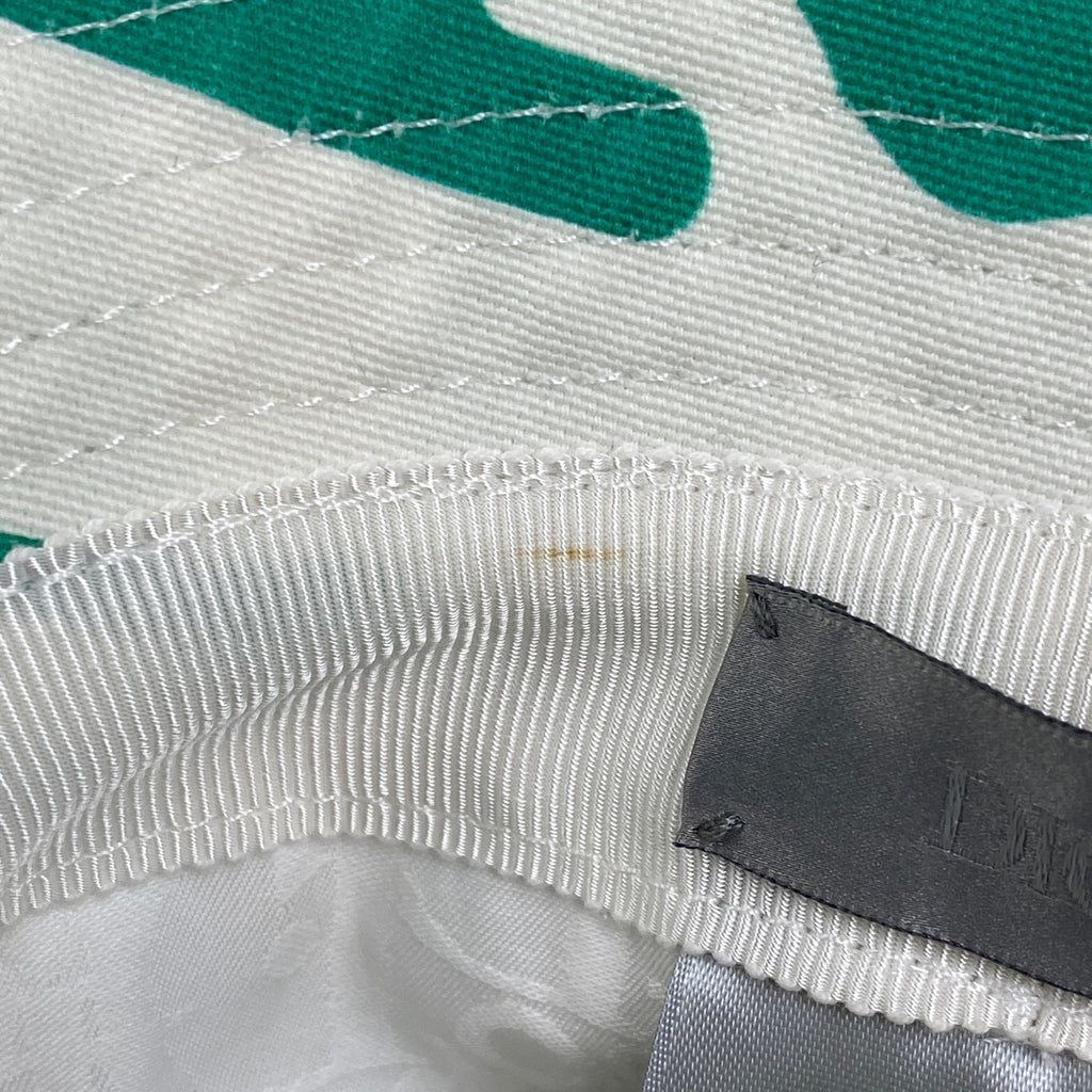 クリスチャンディオール ロゴ バケットハット ショーン ステューシー Stussy 帽子 ハット コットン グリーン ホワイト レディース 【中古】brapp